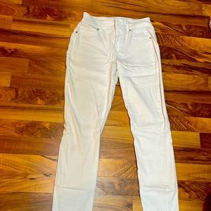 White High Rise Skinny Jeans